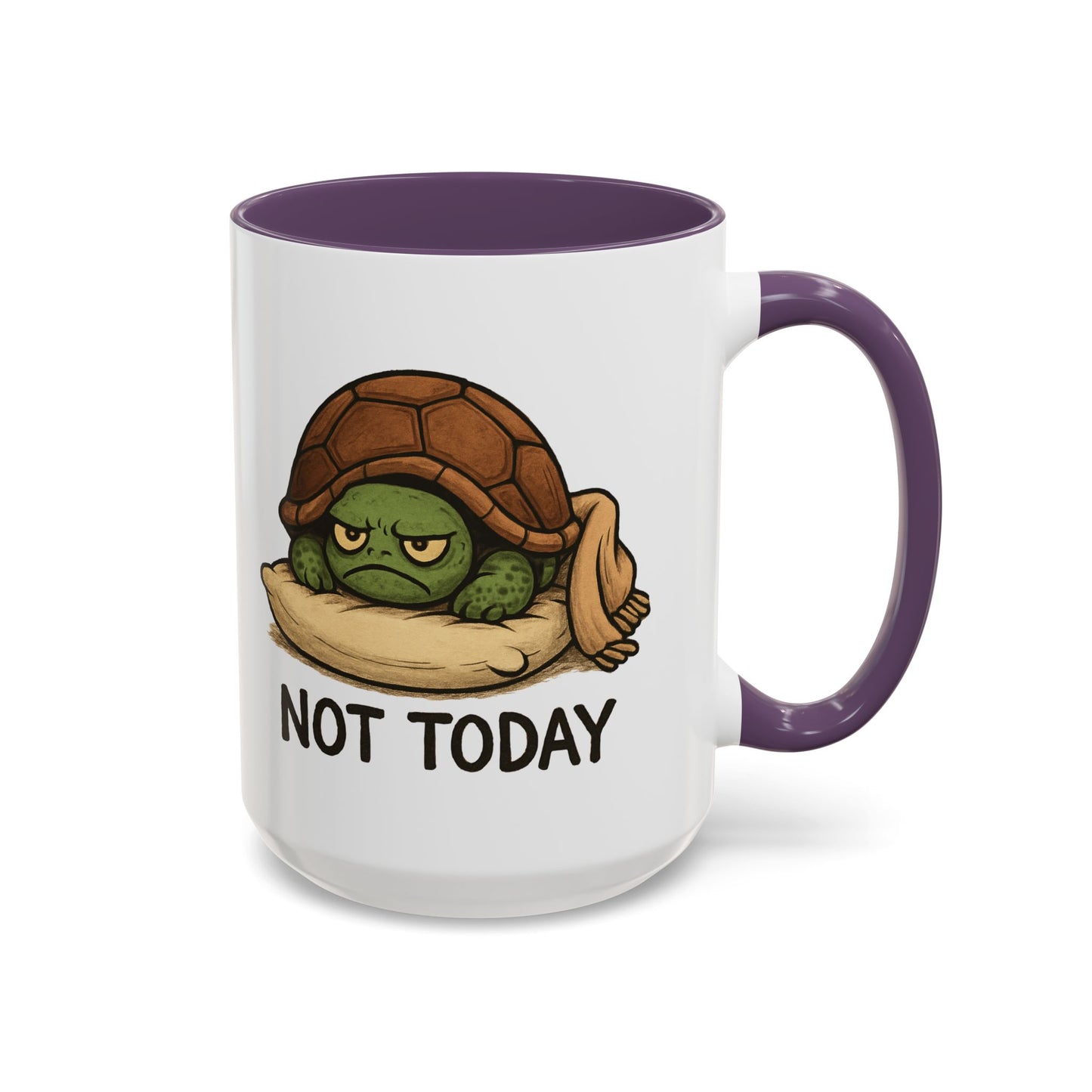 Funny Turtle Coffee Mug – "Not Today" Lazy Animal Cup | Cute Morning Mood Gift for Coffee Lovers