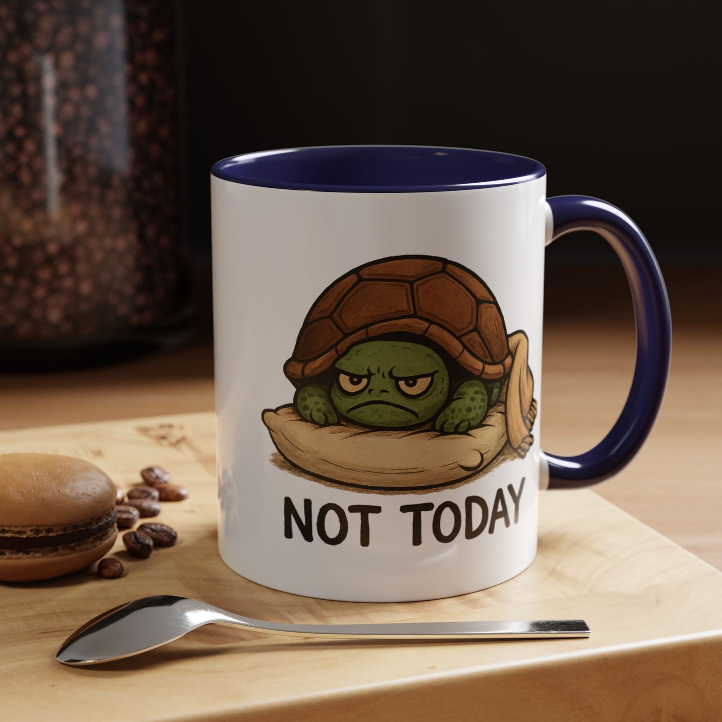 Funny Turtle Coffee Mug – "Not Today" Lazy Animal Cup | Cute Morning Mood Gift for Coffee Lovers