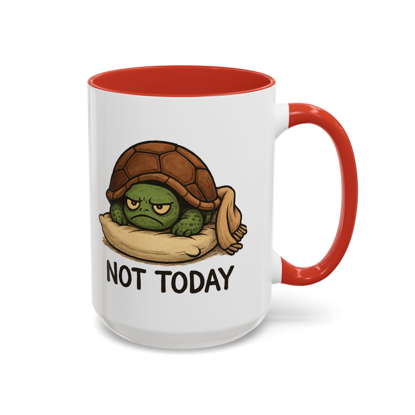 Funny Turtle Coffee Mug – "Not Today" Lazy Animal Cup | Cute Morning Mood Gift for Coffee Lovers