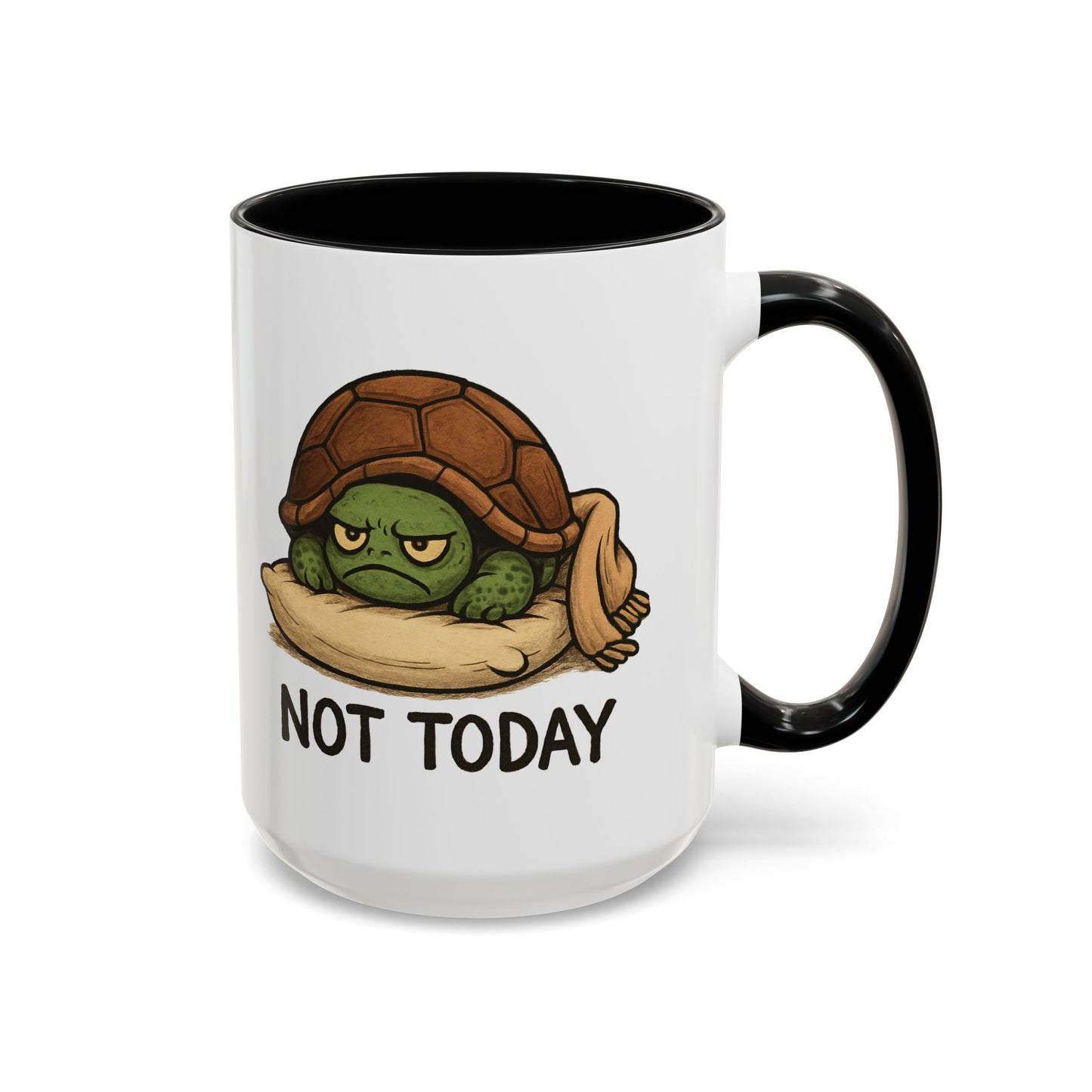 Funny Turtle Coffee Mug – "Not Today" Lazy Animal Cup | Cute Morning Mood Gift for Coffee Lovers