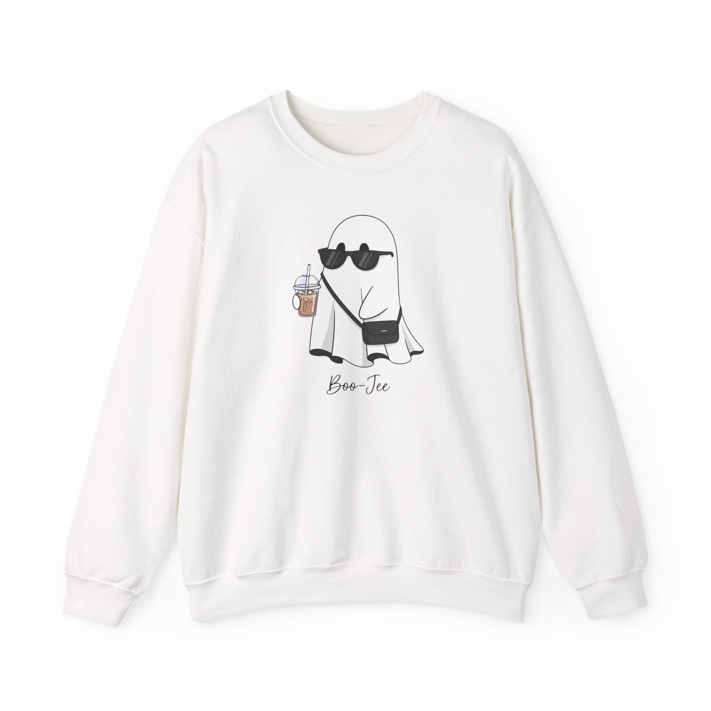 Boo-Jee Ghost Sweatshirt – Funny Halloween Crewneck, Cozy Fall Sweater, Aesthetic Spooky Season Pullover for Women & Men