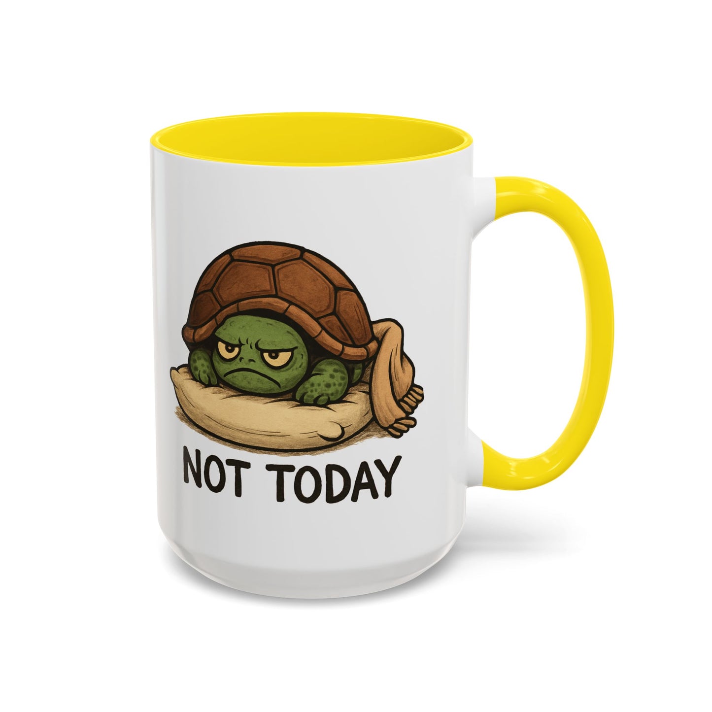 Funny Turtle Coffee Mug – "Not Today" Lazy Animal Cup | Cute Morning Mood Gift for Coffee Lovers