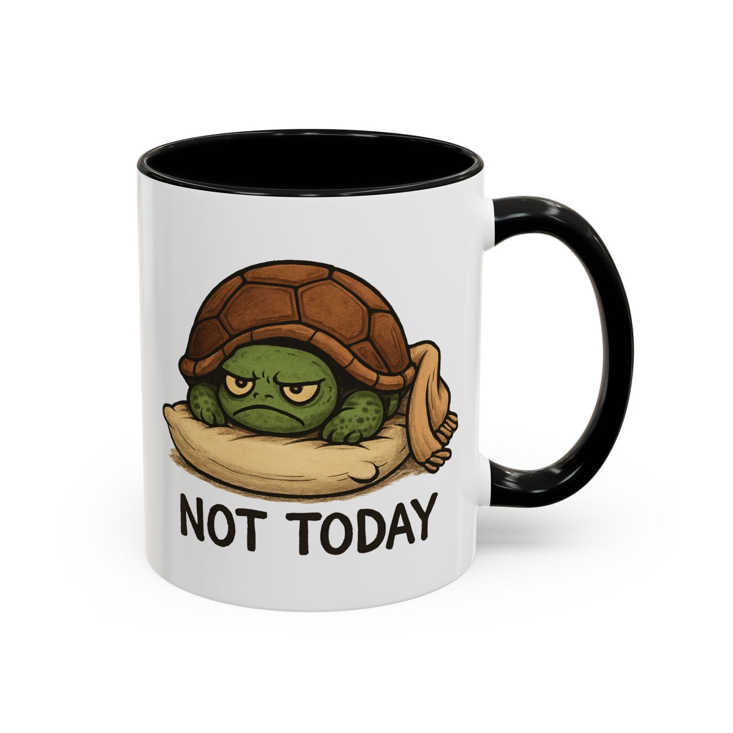 Funny Turtle Coffee Mug – "Not Today" Lazy Animal Cup | Cute Morning Mood Gift for Coffee Lovers