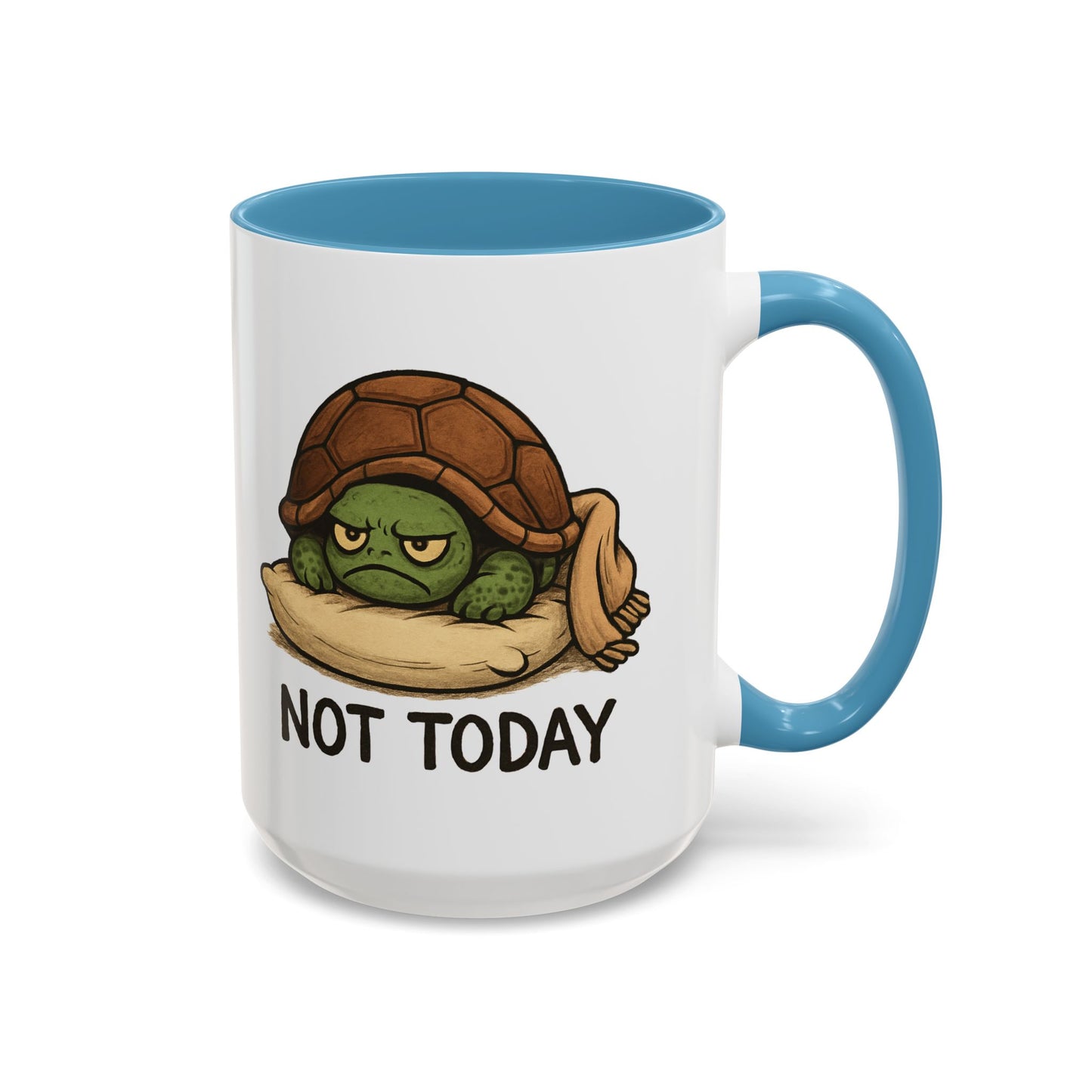 Funny Turtle Coffee Mug – "Not Today" Lazy Animal Cup | Cute Morning Mood Gift for Coffee Lovers