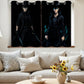 Anime Blackout Curtains – Dark Warrior Hero Design | Stylish Bedroom & Gaming Room Décor