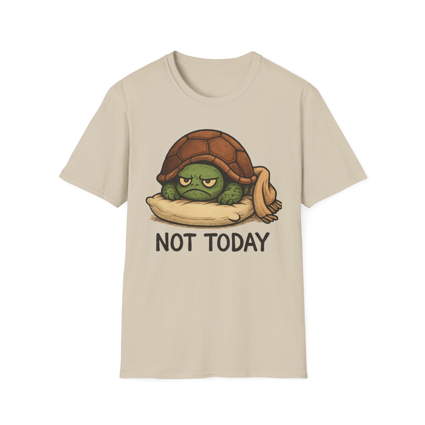 Grumpy Turtle “Not Today” Funny Graphic T-Shirt