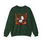 Cozy Ghost Reading Sweatshirt – Halloween Fall Crewneck | Cute Spooky Book Lover Pullover