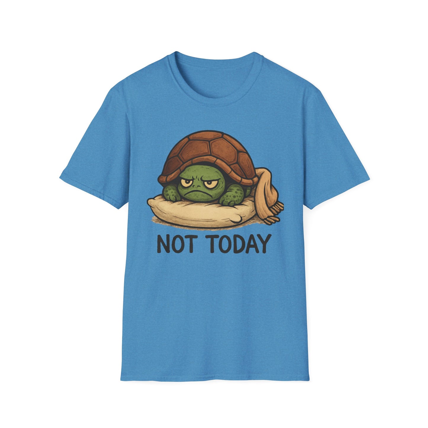 Grumpy Turtle “Not Today” Funny Graphic T-Shirt