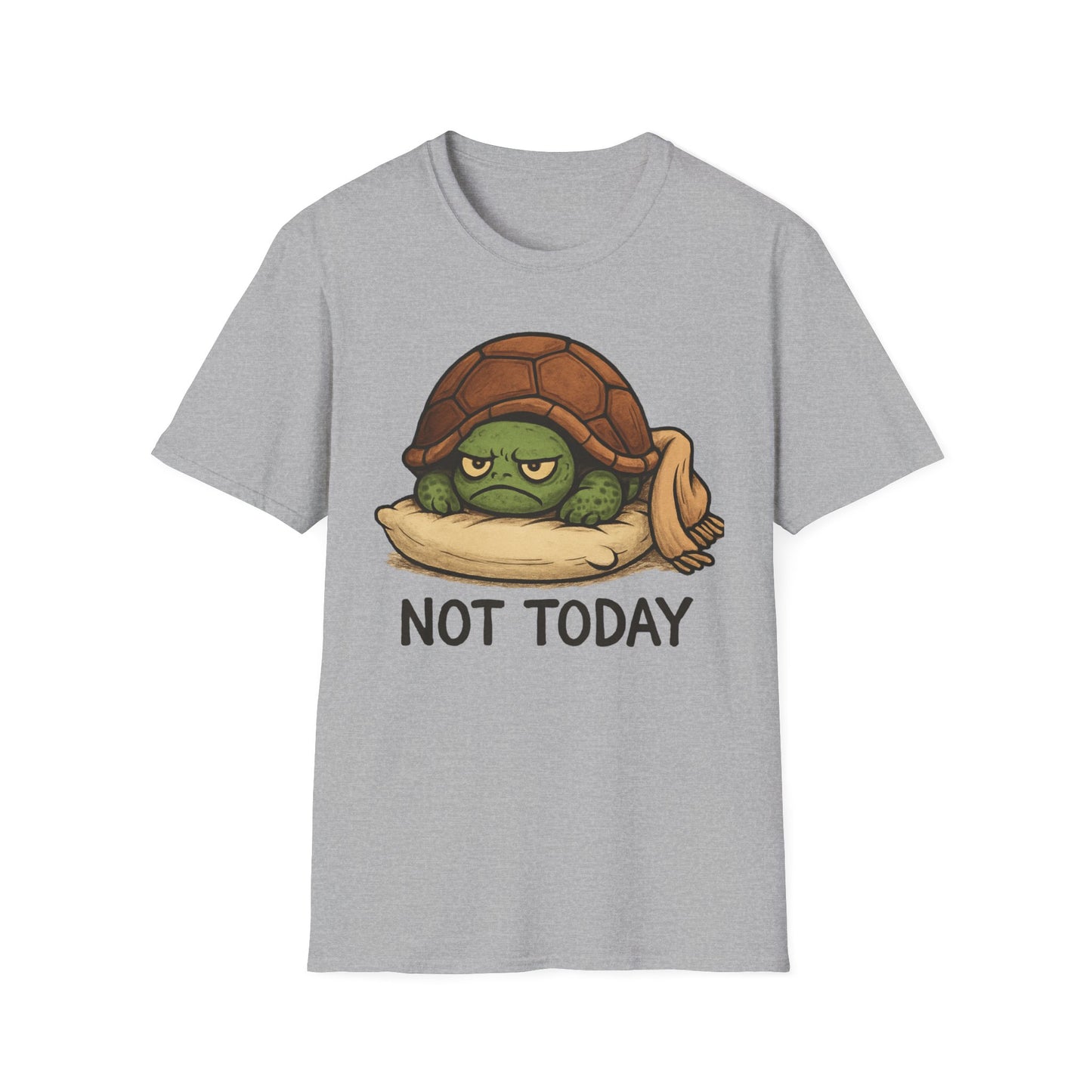Grumpy Turtle “Not Today” Funny Graphic T-Shirt