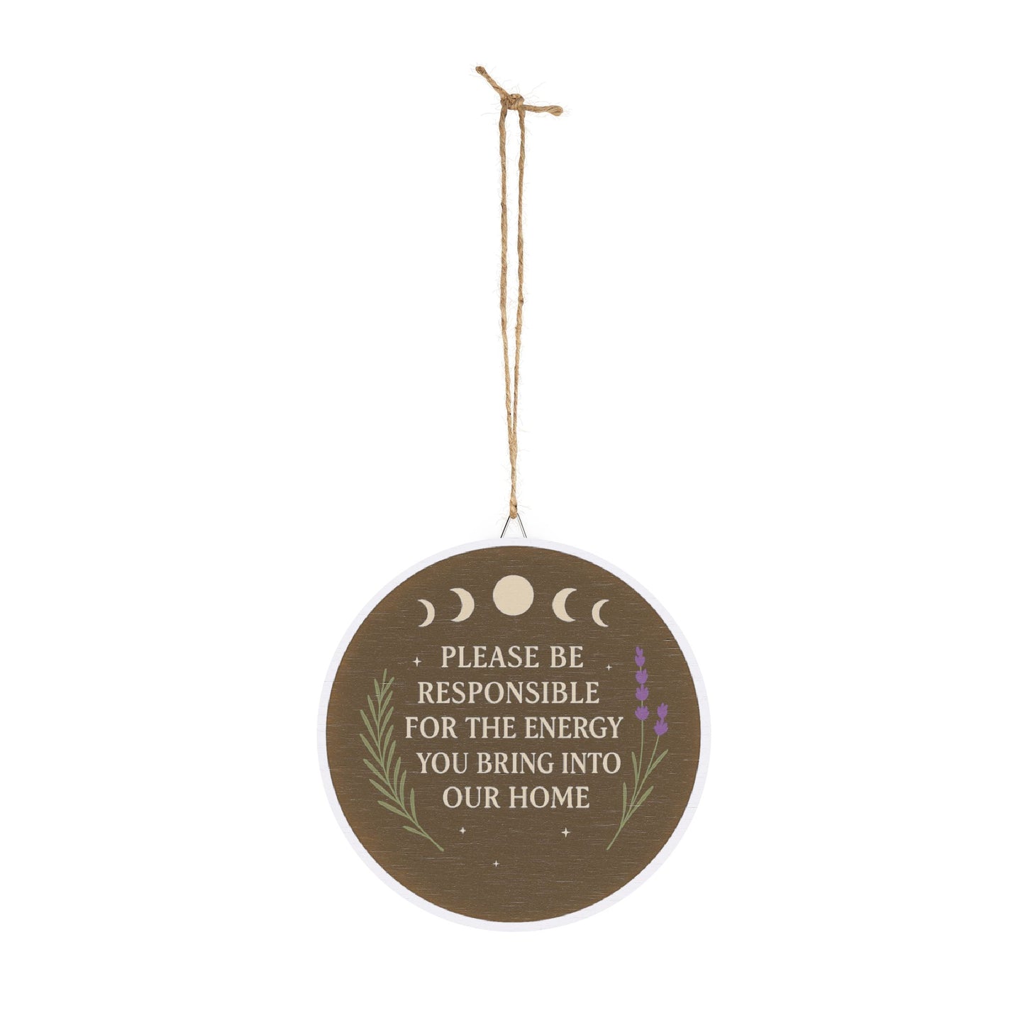 Mystical Moon Phase Wall Sign – Wiccan Wooden Home Décor for Positive Energy
