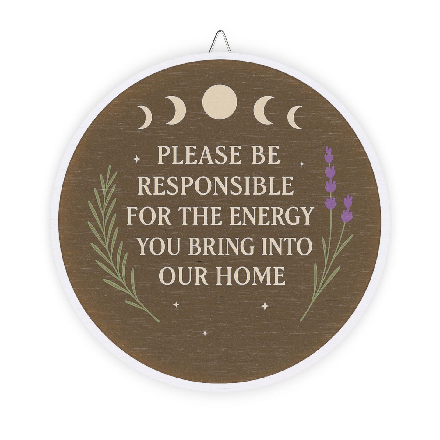 Mystical Moon Phase Wall Sign – Wiccan Wooden Home Décor for Positive Energy