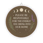 Mystical Moon Phase Wall Sign – Wiccan Wooden Home Décor for Positive Energy
