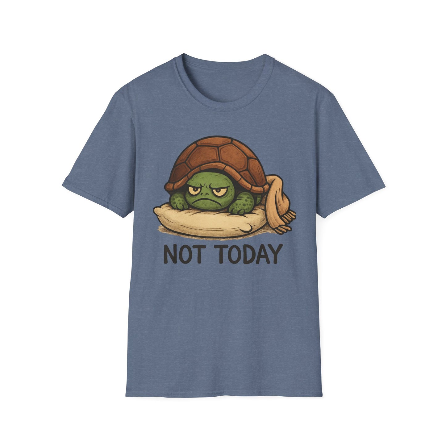 Grumpy Turtle “Not Today” Funny Graphic T-Shirt
