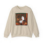 Cozy Ghost Reading Sweatshirt – Halloween Fall Crewneck | Cute Spooky Book Lover Pullover