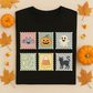 Retro Ghost Cat Pumpkin Shirt – Cute Halloween Tee – Cozy Spooky Fall Graphic T-Shirt for Women & Men