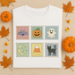 Retro Ghost Cat Pumpkin Shirt – Cute Halloween Tee – Cozy Spooky Fall Graphic T-Shirt for Women & Men