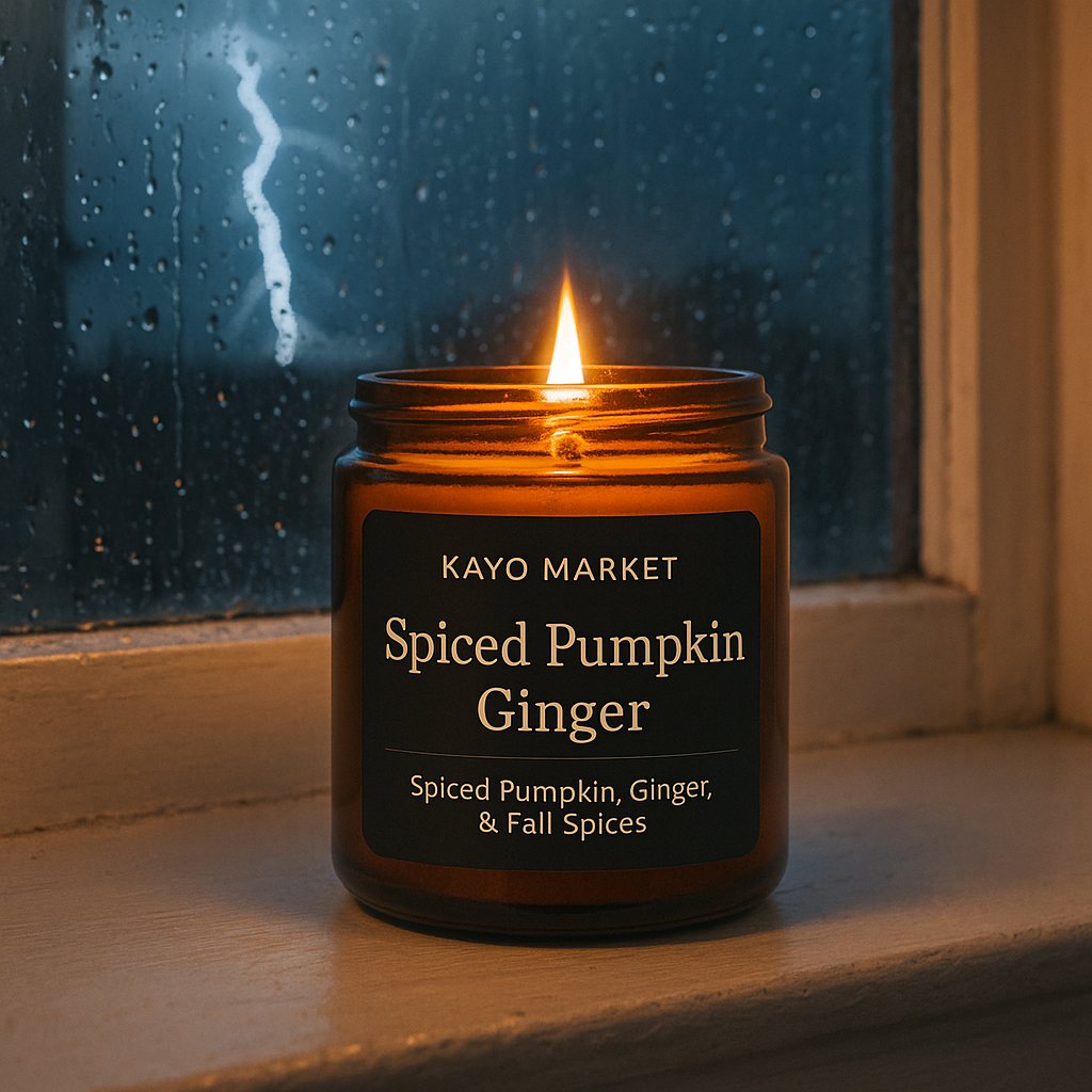 Spiced Pumpkin Ginger Candle – Fall Scented Soy Candle with Warm Pumpkin, Ginger & Autumn Spices | Kayo Market