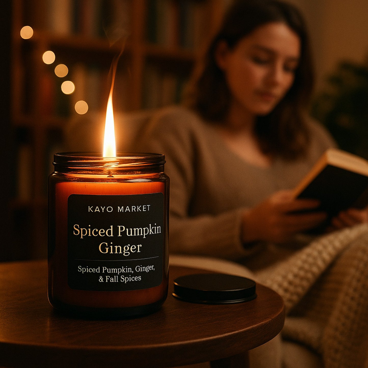 Spiced Pumpkin Ginger Candle – Fall Scented Soy Candle with Warm Pumpkin, Ginger & Autumn Spices | Kayo Market