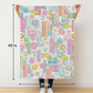 Kids Gamer Blanket – Soft Pastel Video Game Throw for Girls & Boys | Cozy Cartoon Cloud & Lightning Design (40x30 in)