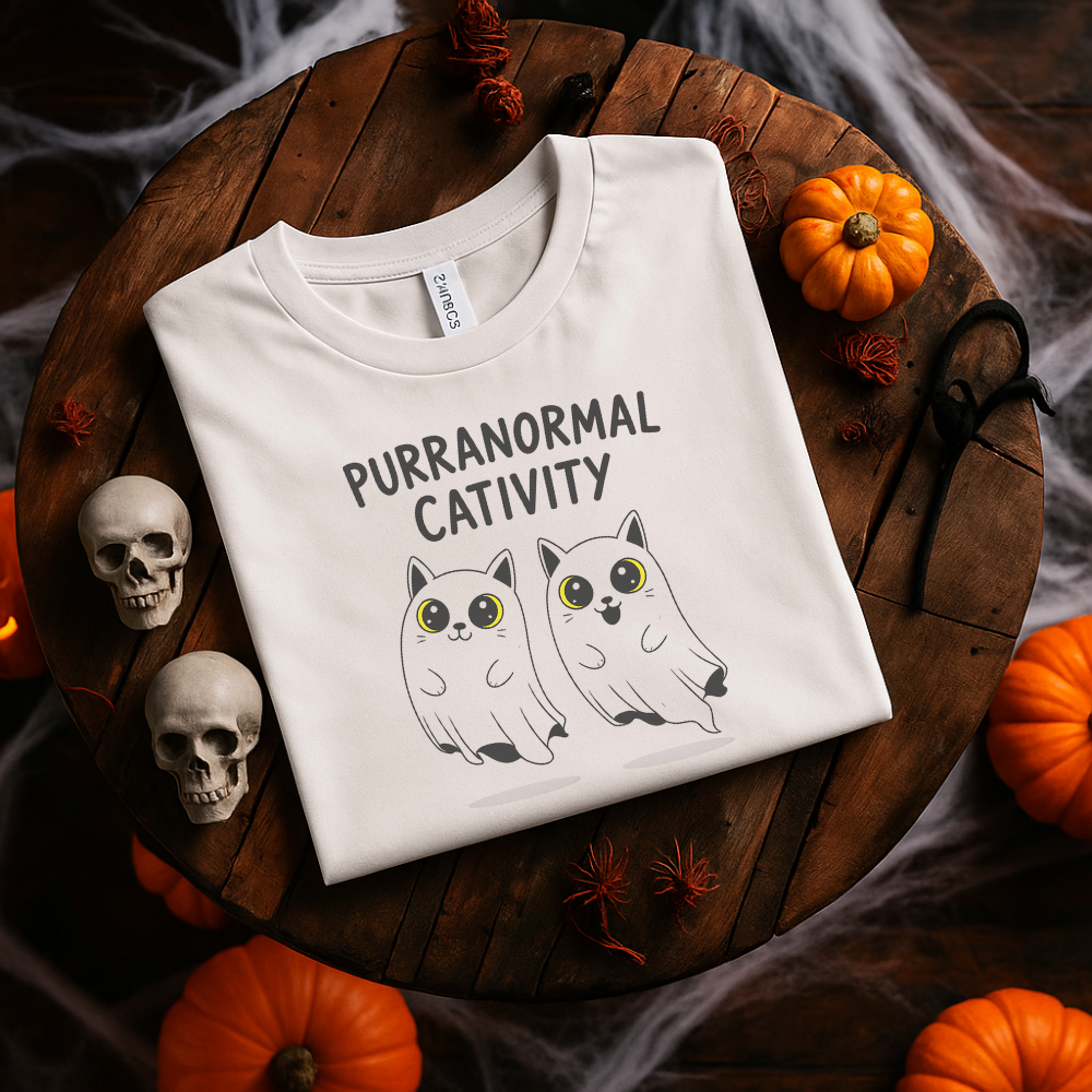 Spooky Season Cat Shirt – Purranormal Cativity Graphic Tee