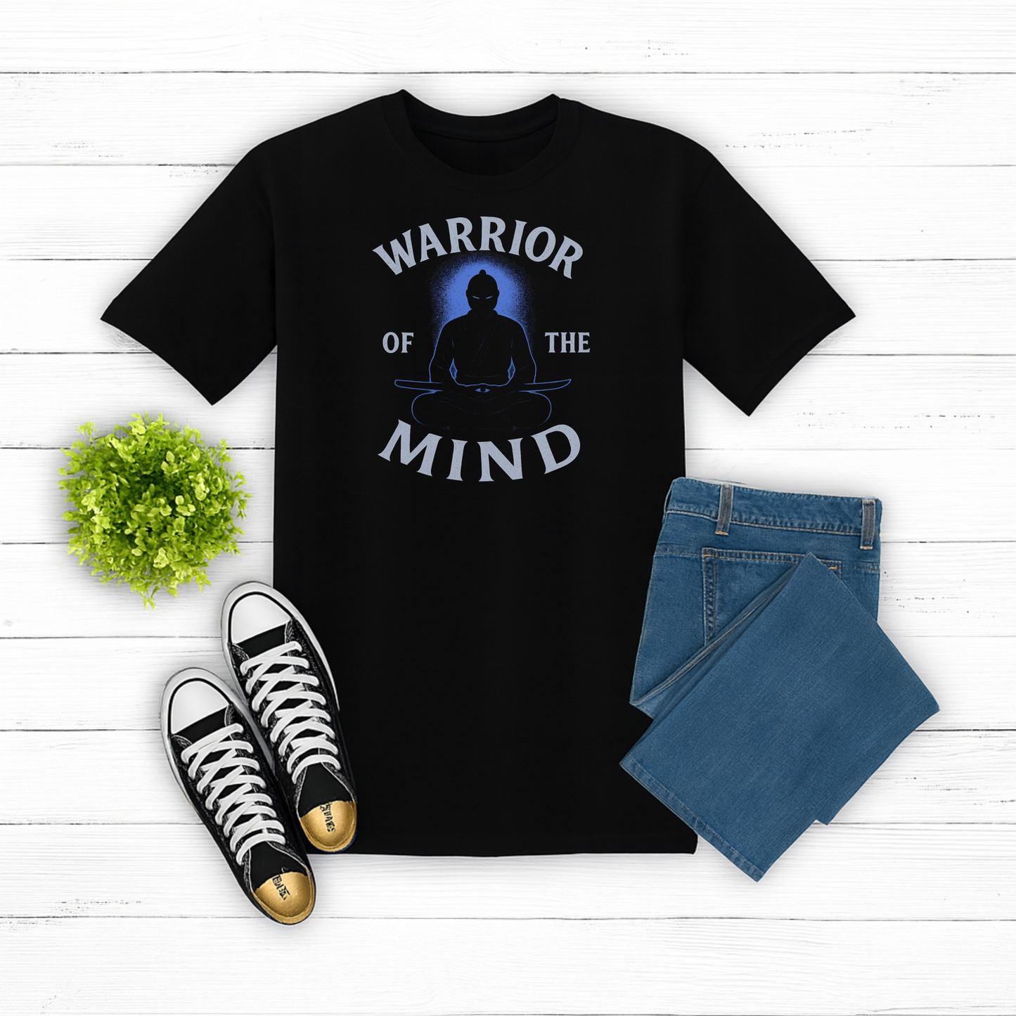 Warrior of the Mind T-Shirt | Inspirational Samurai Zen Graphic Tee for Men & Women