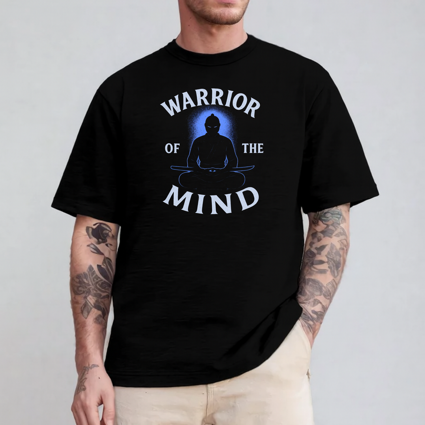 Warrior of the Mind T-Shirt | Inspirational Samurai Zen Graphic Tee for Men & Women