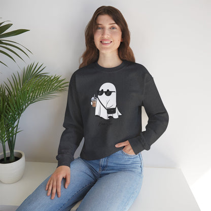 Boo-Jee Ghost Sweatshirt – Funny Halloween Crewneck, Cozy Fall Sweater, Aesthetic Spooky Season Pullover for Women & Men