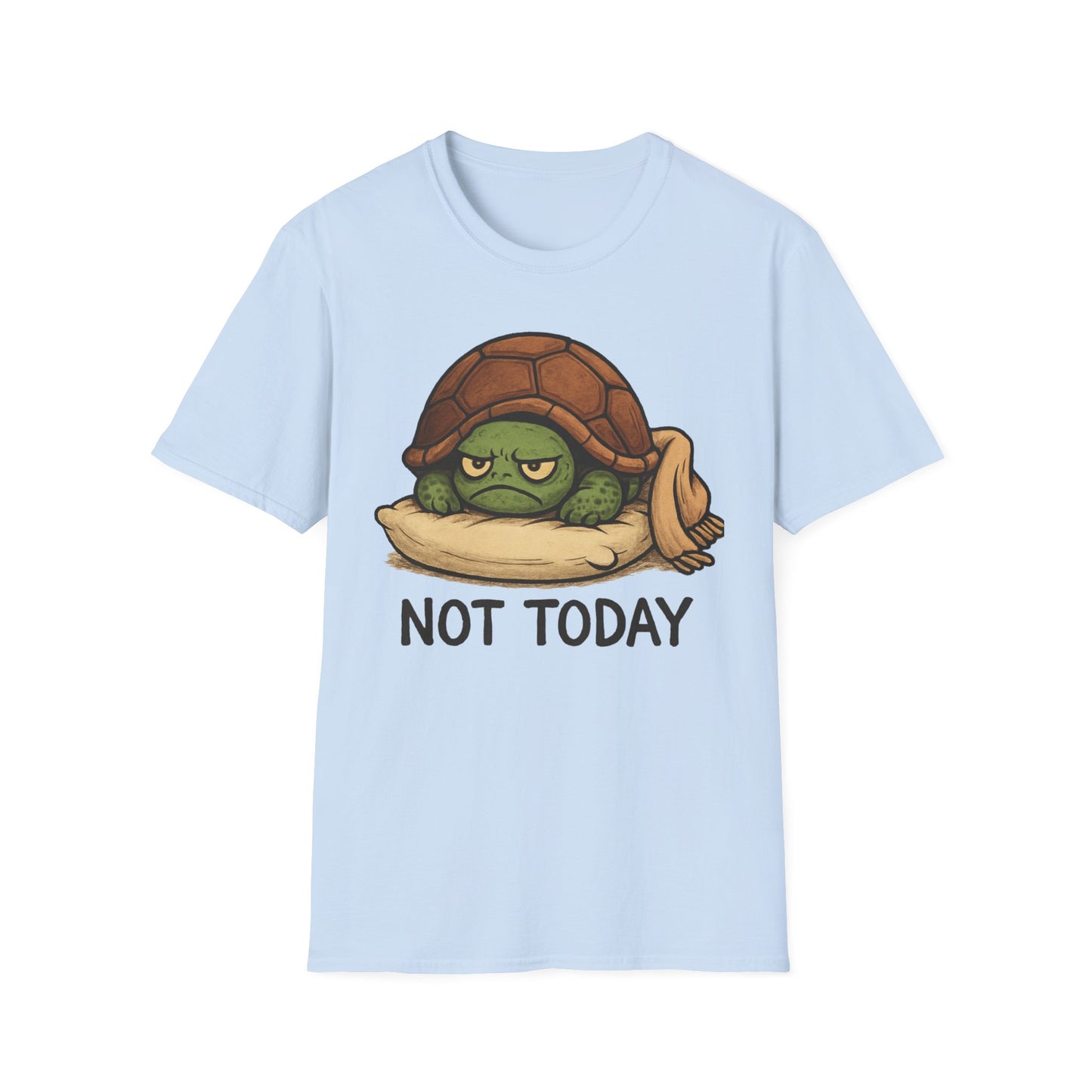 Grumpy Turtle “Not Today” Funny Graphic T-Shirt