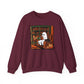 Cozy Ghost Reading Sweatshirt – Halloween Fall Crewneck | Cute Spooky Book Lover Pullover