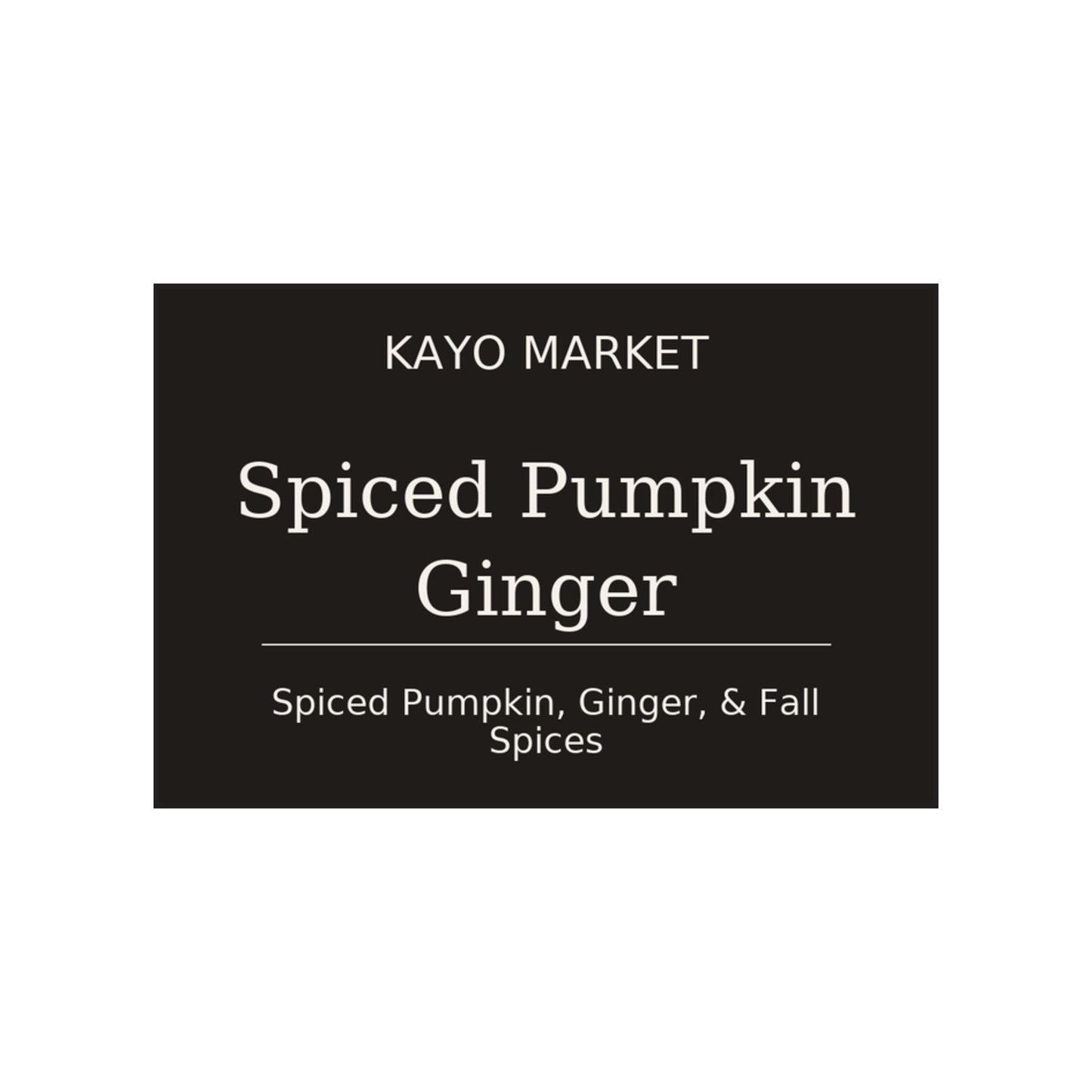 Spiced Pumpkin Ginger Candle – Fall Scented Soy Candle with Warm Pumpkin, Ginger & Autumn Spices | Kayo Market