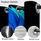 Anime Blackout Curtains – Dual Flame Warrior Design | Blue & Red Energy Battle Theme