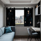 Anime Blackout Curtains – Dark Warrior Hero Design | Stylish Bedroom & Gaming Room Décor