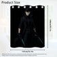 Anime Blackout Curtains – Dark Warrior Hero Design | Stylish Bedroom & Gaming Room Décor